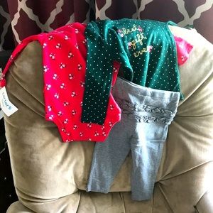 NWT Carter’s baby girl holiday set 9 mo